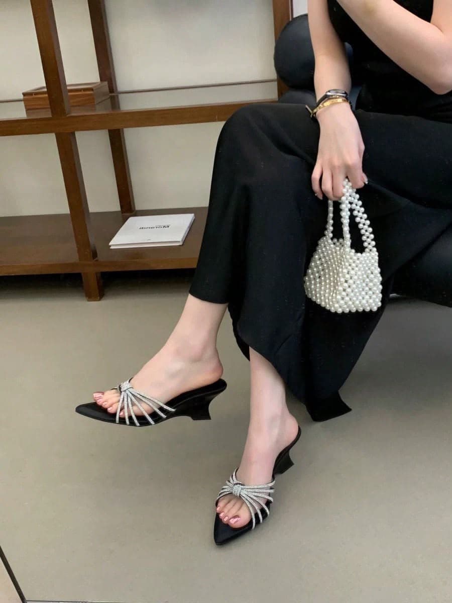 Luxury shoe collection detail